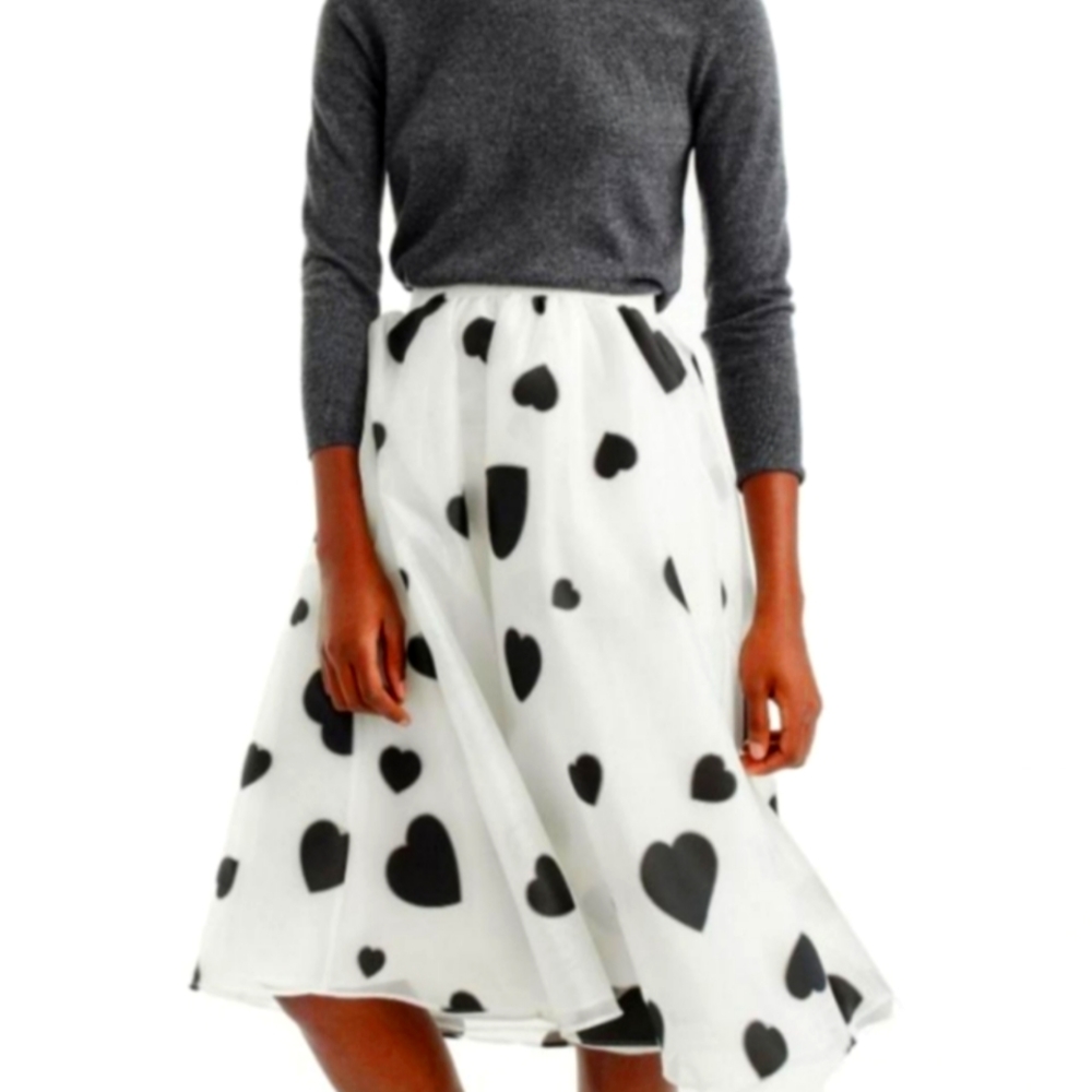 J. Crew Organza Heart Skirt